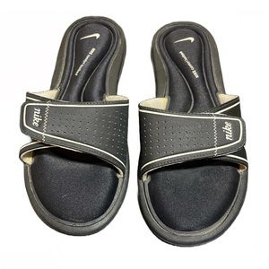 Nike Comfort Footbed Slides Women's Sandals Size 8 Black White